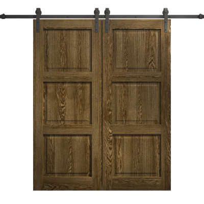 Porte de grange double moderne | Ego 5010 | Ensemble de rails | Portes intérieures solides