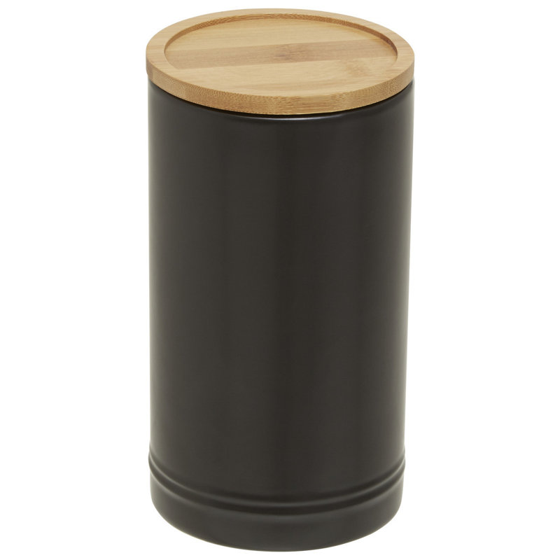 Fenwick Ceramic / Porcelain Jar, Black, 12cm H x 11cm W x 11cm D