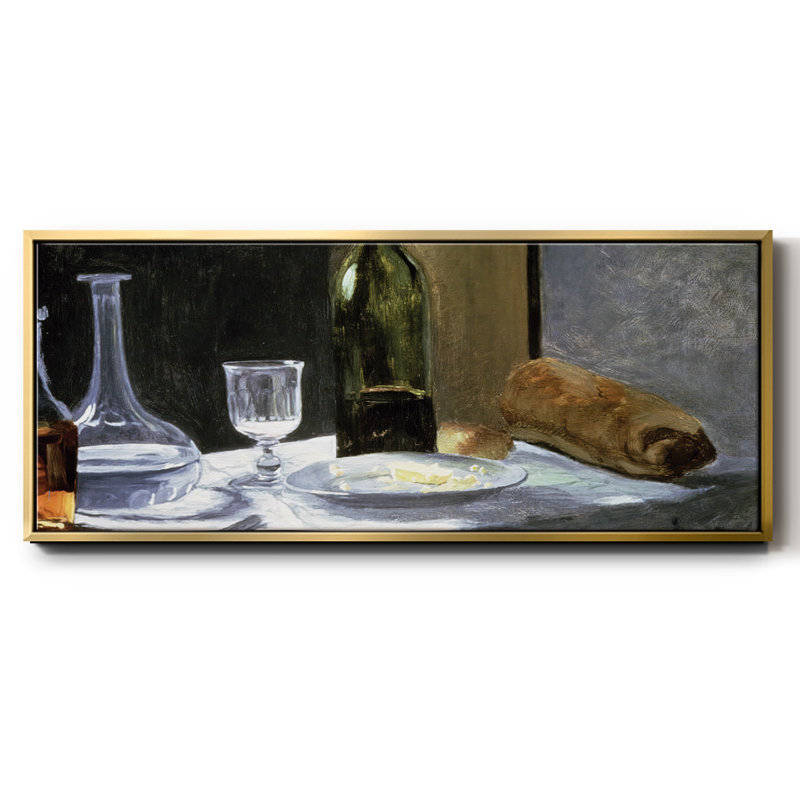 Nature morte avec des bouteilles, 1862 - toile encadrée, H 20 po x l 50 po