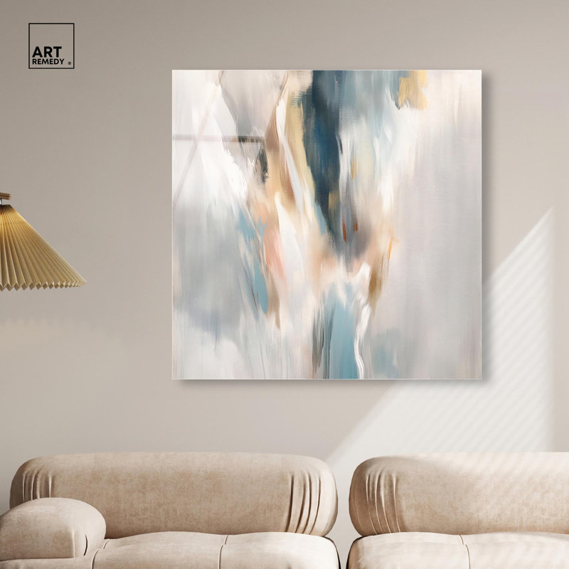 Art abstrait acrylique Gilded Gorge II par Art Remedy, prêt à être accroché, H 40 po x l 40 po