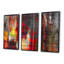 «Red Decorative Design», ensemble de 3 toiles abstraites encadrées-1777956560-1777956561