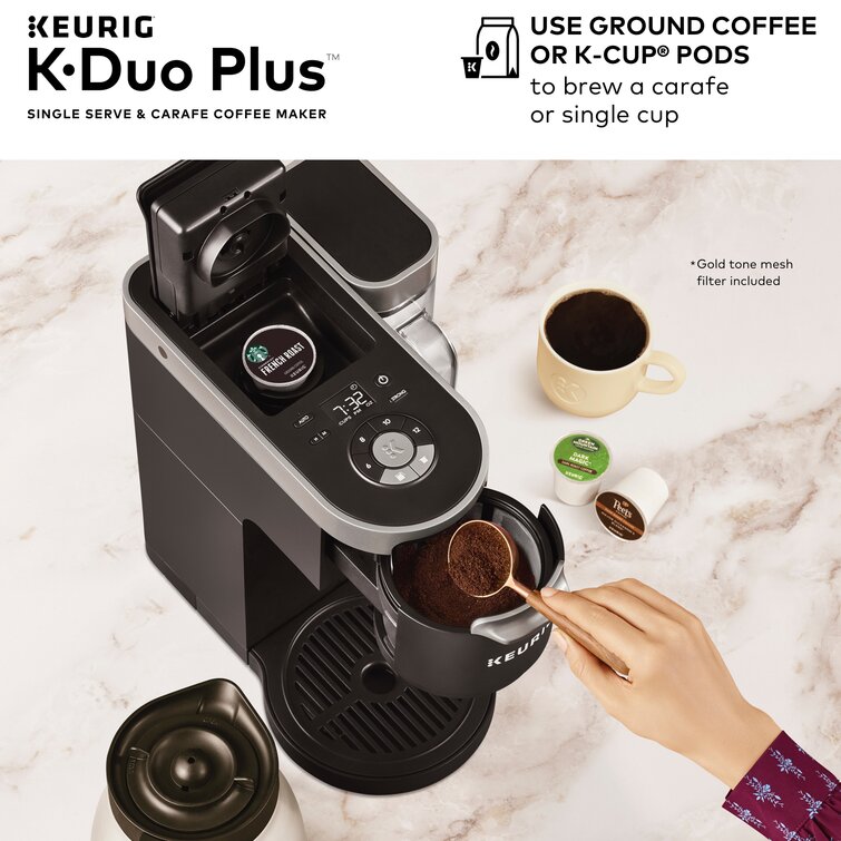 2-in-1 Single-Serve, K-Cup Pod Compatible + 12-Cup Coffee Maker, with  Thermal Carafe - AliExpress