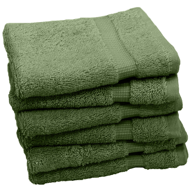 Ensemble de 6 serviettes en coton Wellston, Mousse