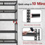 Unité robuste à 5 tablettes, l 48 po x P 24 po, H 72 po, hauteur réglable, installation, capacité de 4 000 lb, pour le garage, le sous-sol, l'entrepôt, l'atelier, les tablettes en métal noir et, également, la charge totale