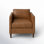 Clifford Genuine Leather Custom Armchair