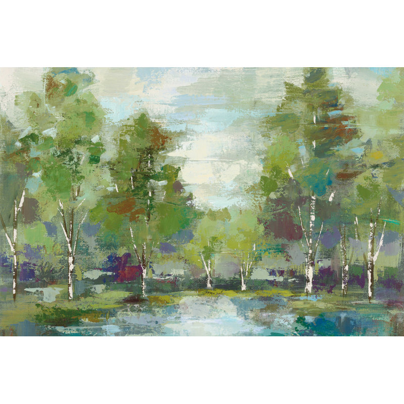 Forêt à l'aube, H 32 po x l 48 po x P 1,25 po