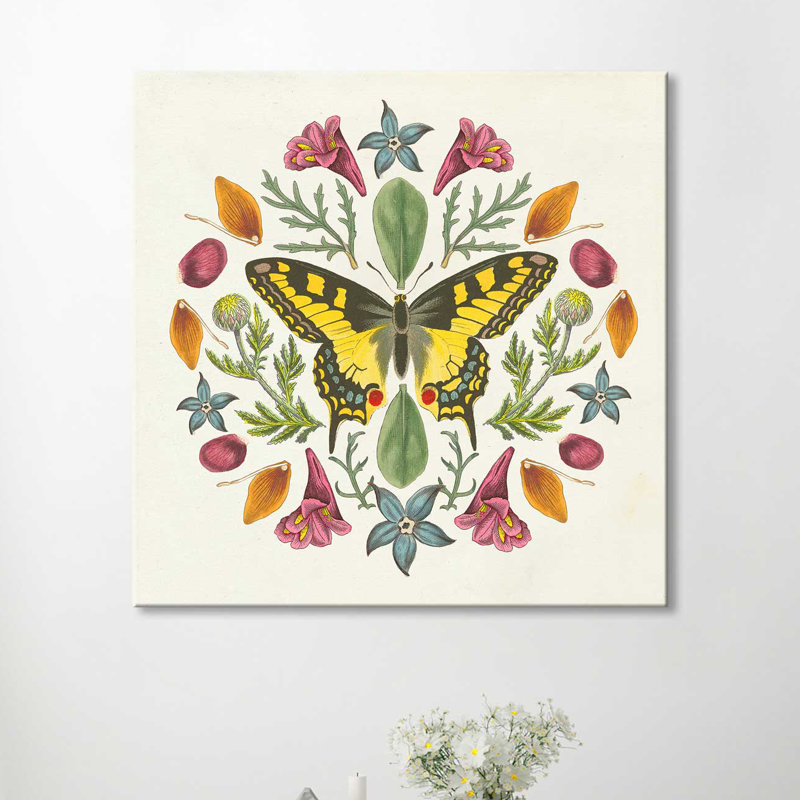 « papillon mandala iii », impression, H 24 po x l 24 po x P 1,5 po, Toile tendue
