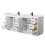 Meuble-lavabo double autoportant de 84 po avec plateau en marbre Miranda-63918177-63918179-97964336