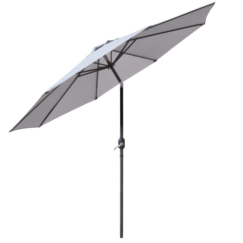 Prado Traditional Parasol, Grey, 235cm H x 270cm W x 270cm D