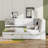 Full Size Corner Bed Frame With Storage Bookcase And Upholstered Headboard, Charging Station And Drawers-108195612-108195617