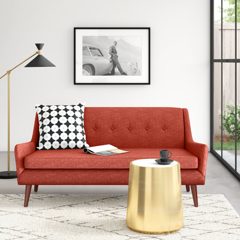 Angela Love Seat, Button Tufting, Picante