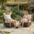 Drazen Wicker Steel Outdoor Seating Group-910527884-910527885