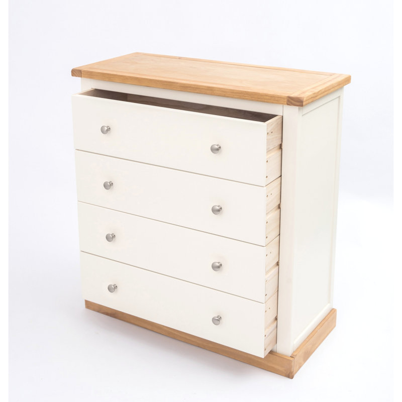 Aurelia 90cm W 4 - Drawer Chest of Drawers, Off White/Brown