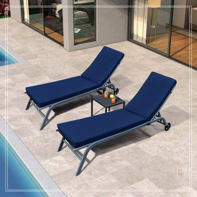 2PCS Set Outdoor Lounge Chair Cushion