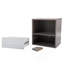 Ensemble de 2 tables de chevet avec compartiment de rangement à tiroirs - gris