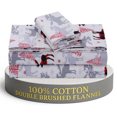 Flannel Sheets Set Double Brushed
