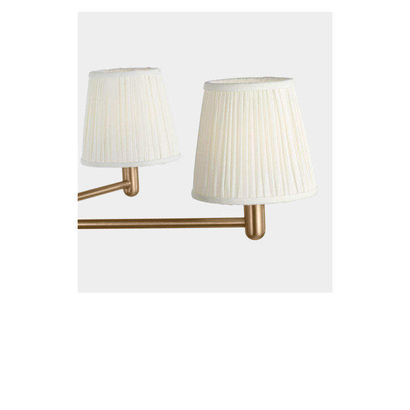 Lustre à cinq lumières Vilera, Non, Laiton satiné