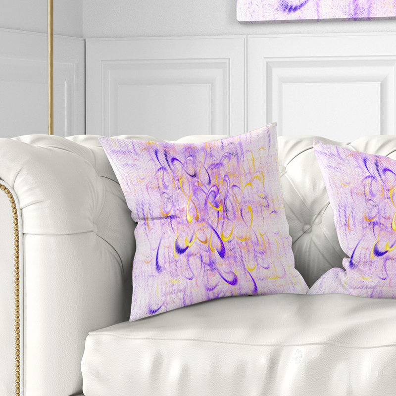 Oreiller d’art fractal clair light aquarelle Abstract, 16 po x 1 po, Coussin décoratif