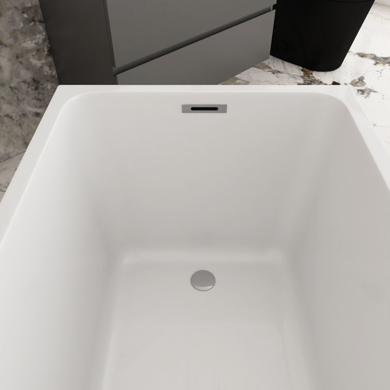 Baignoire de trempage autoportante en acrylique brillant 43 po. X 28 po.