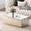 Table basse moderne en verre 39 po Dalee
