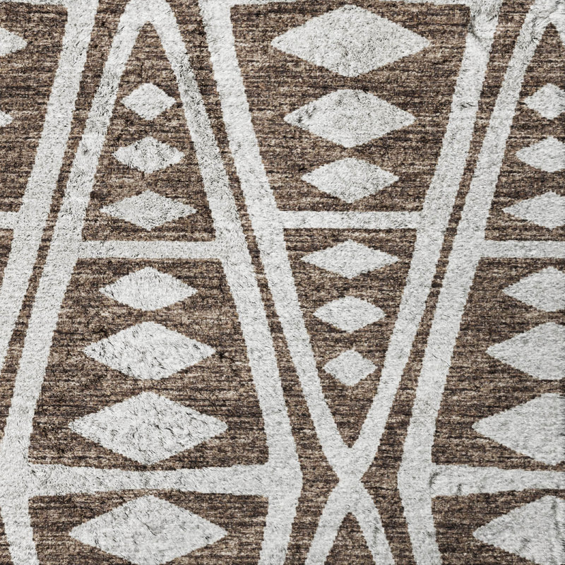 Tapis bohème ADS112, Brun, 3 pi x 5 pi