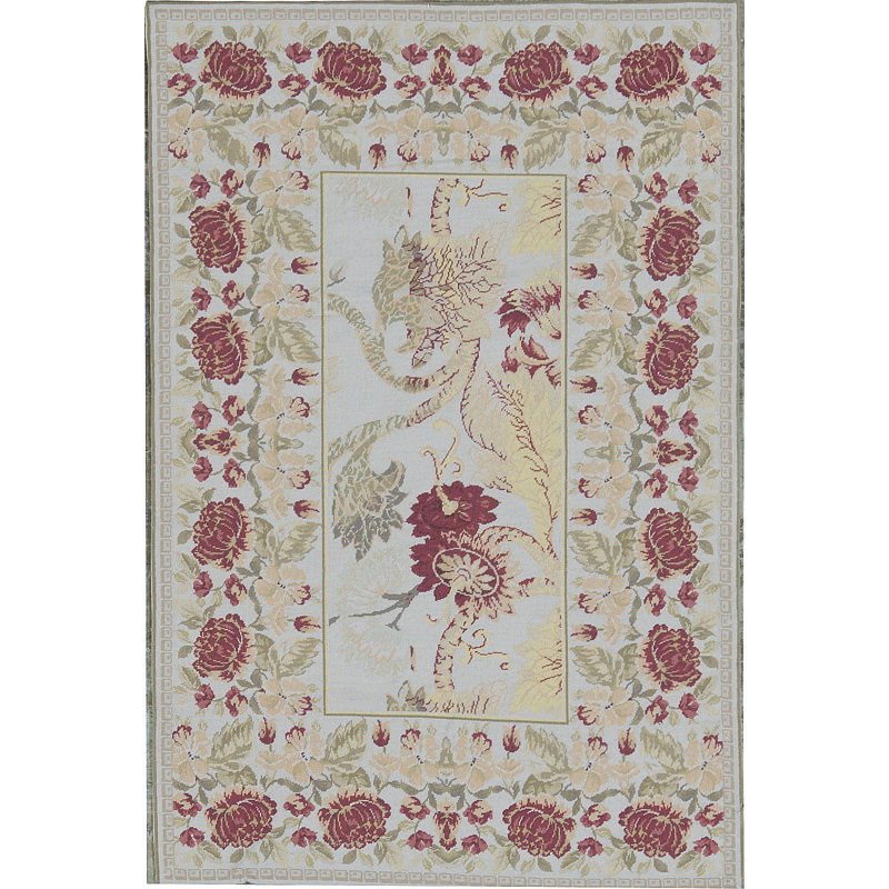 Hand-Knotted High-Quality Beige and Beige Area Rug
