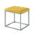 18" Faux Leather Gray Cube Ottoman-25855840