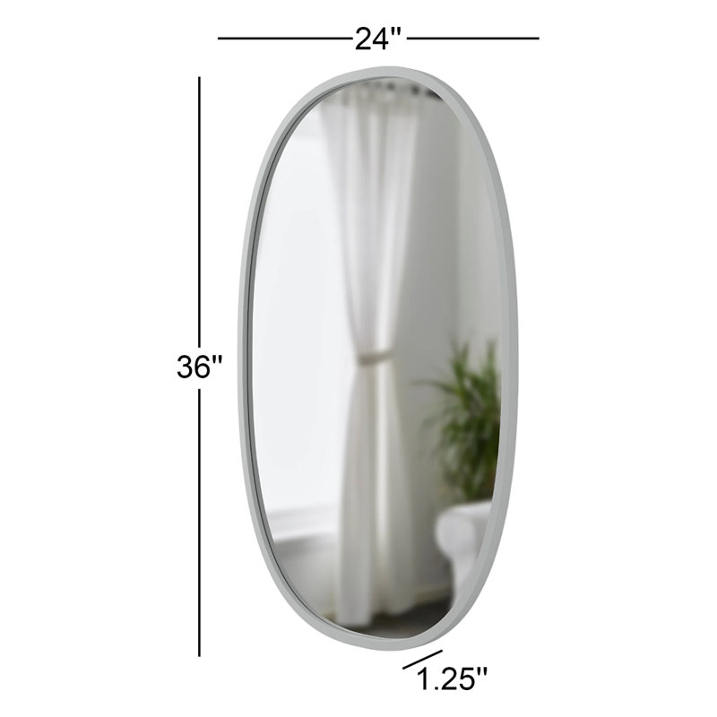 Miroir Hub, 36 po x 24 po, Gris