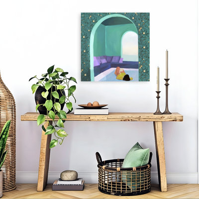 «Cozy Reading Nook Peaceful Serene Tranquil Architecture», art mural