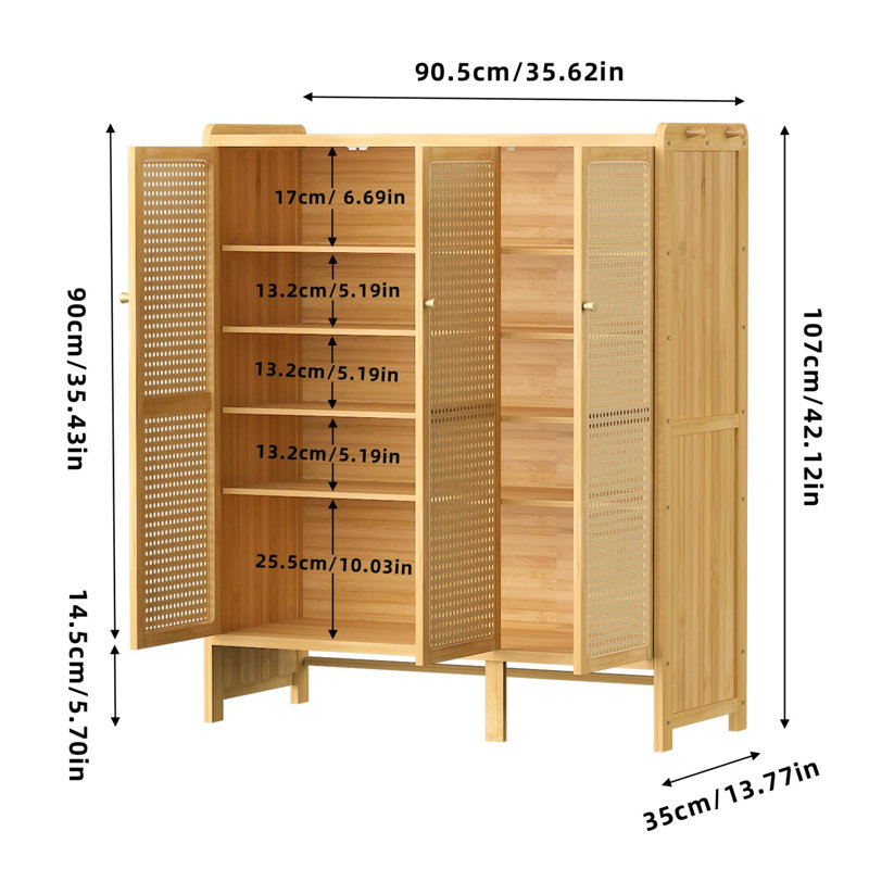 10 Pair Shoe Storage Cabinet