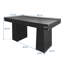 Bureau de direction 55 po Mid-Century avec double base trapézoïdale, poste de travail en bois, table d'écriture pour bureau à domicile, entreprise, noir