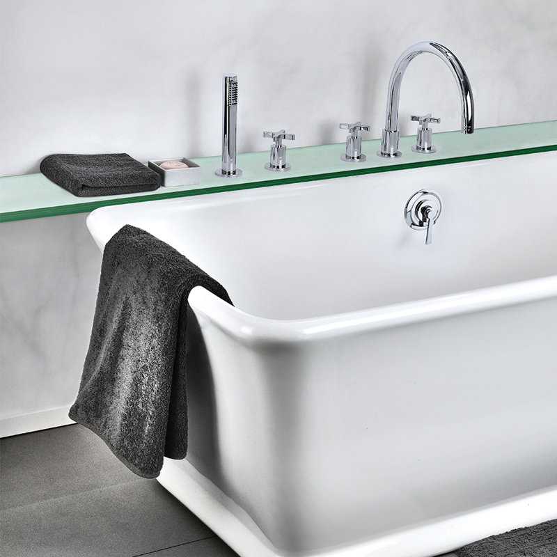 66'' x 30'' Freestanding Soaking Solid Surface Bathtub