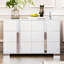 Commode 6 tiroirs avec armoire à miroir pour chambre à coucher-206652230
