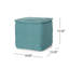 Pouf carré en laine, bleu sarcelle