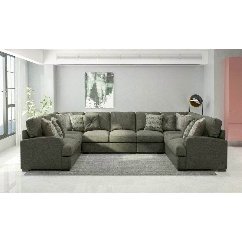 Grey Modular 6 Piece Sectional