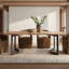 Barrow Rolling Dining Chair Tan Leather