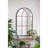 Arched Wall Mirror with Black and Gold Windowpane Design-1213207065