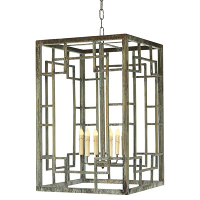 Miami 6 - Light Candle Style Square Chandelier