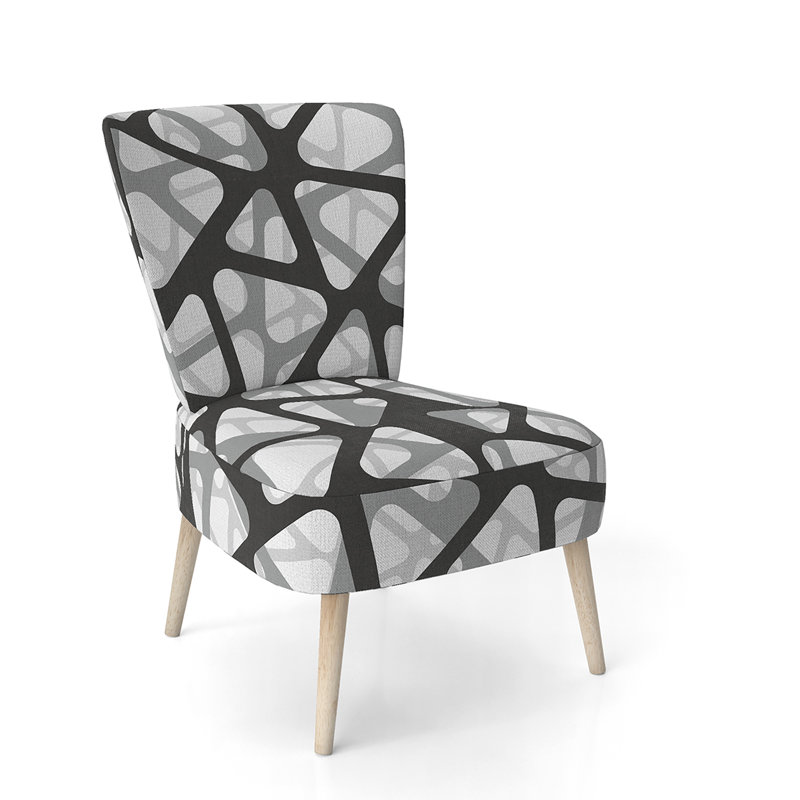 Chaise d'appoint rembourrée Mid-Century