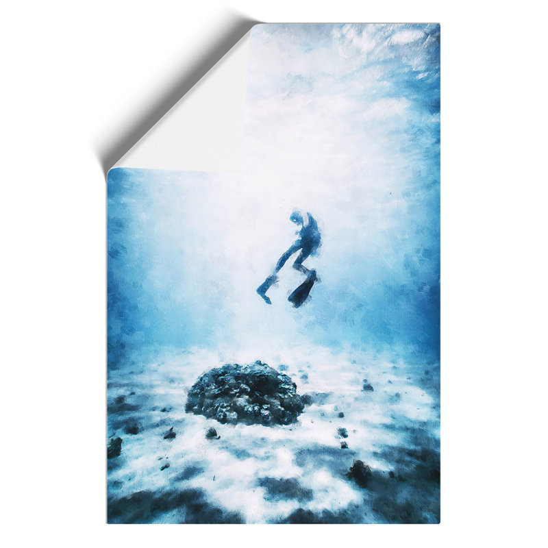 Diving Painting - Frameless Print, 59cm H x 42cm W x 0.1cm D