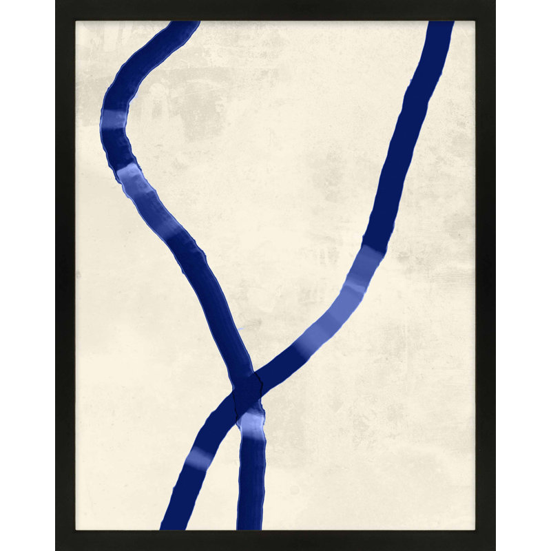 Blue Rope 1 by Jacques Pilon, Black Framed, 50" H x 40" W x 1.25" D