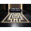 Tapis moelleux moelleux moderne à motif de carreaux brun et beige-1647266703