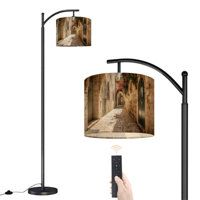 Lampe sur pied à arc avec abat-jour réglable Alley