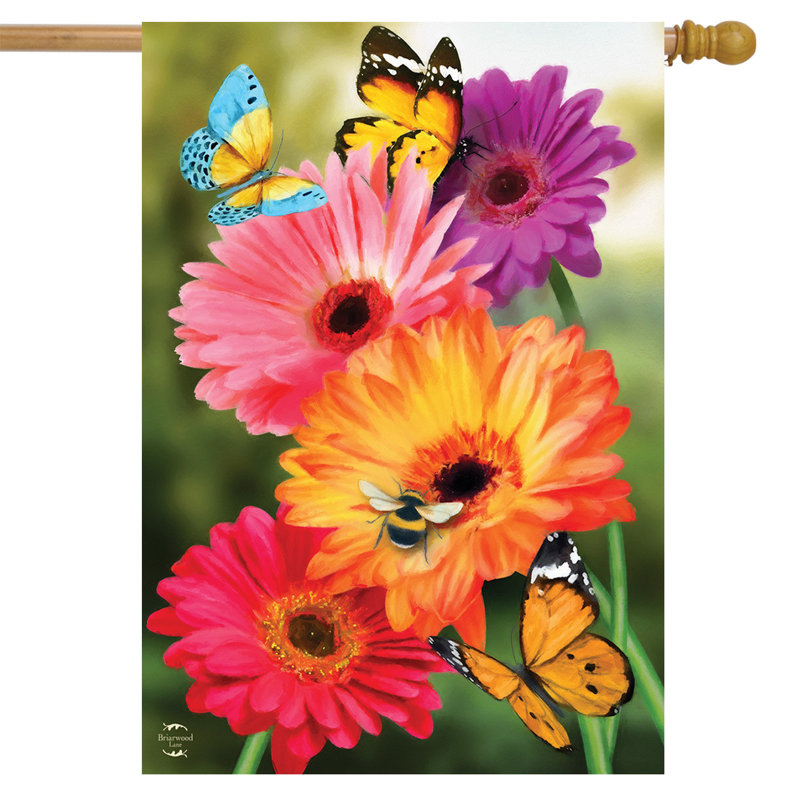 Drapeau de jardin jardin marguerites