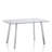 Apoch Glass Top Metal Base Dining Table-654464407