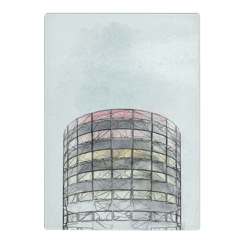 Tempered Glass Sketching the Architecture Vol.22 Chopping Board, 28.5 cm x 39 cm