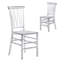 Ensemble de 2 chaises empilables en acrylique transparent de style Chiavari