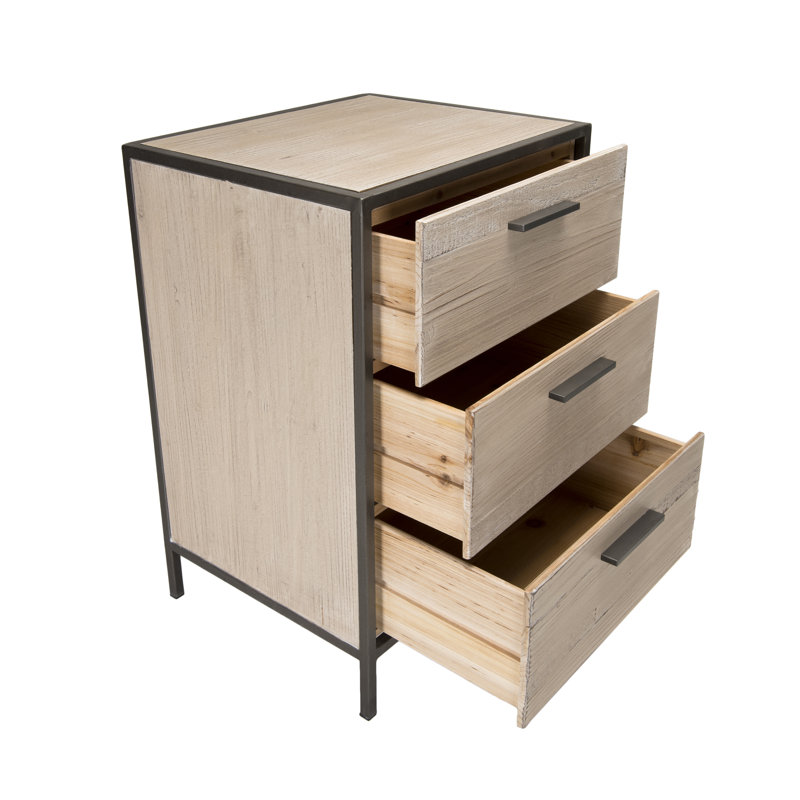Bosworth Solid Wood 45cm W 3 - Drawer Chest of Drawers