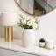 Sagebrook Home 13" Talland Small 3D Printed Porcelain Vase, Ivory-1852905480