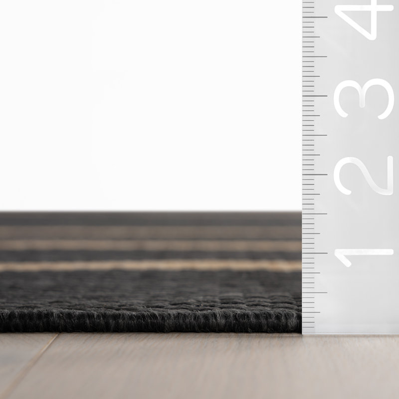  Tapis intérieur / extérieur Arissea, Rectangulaire 4 pi x 6 pi, Gris